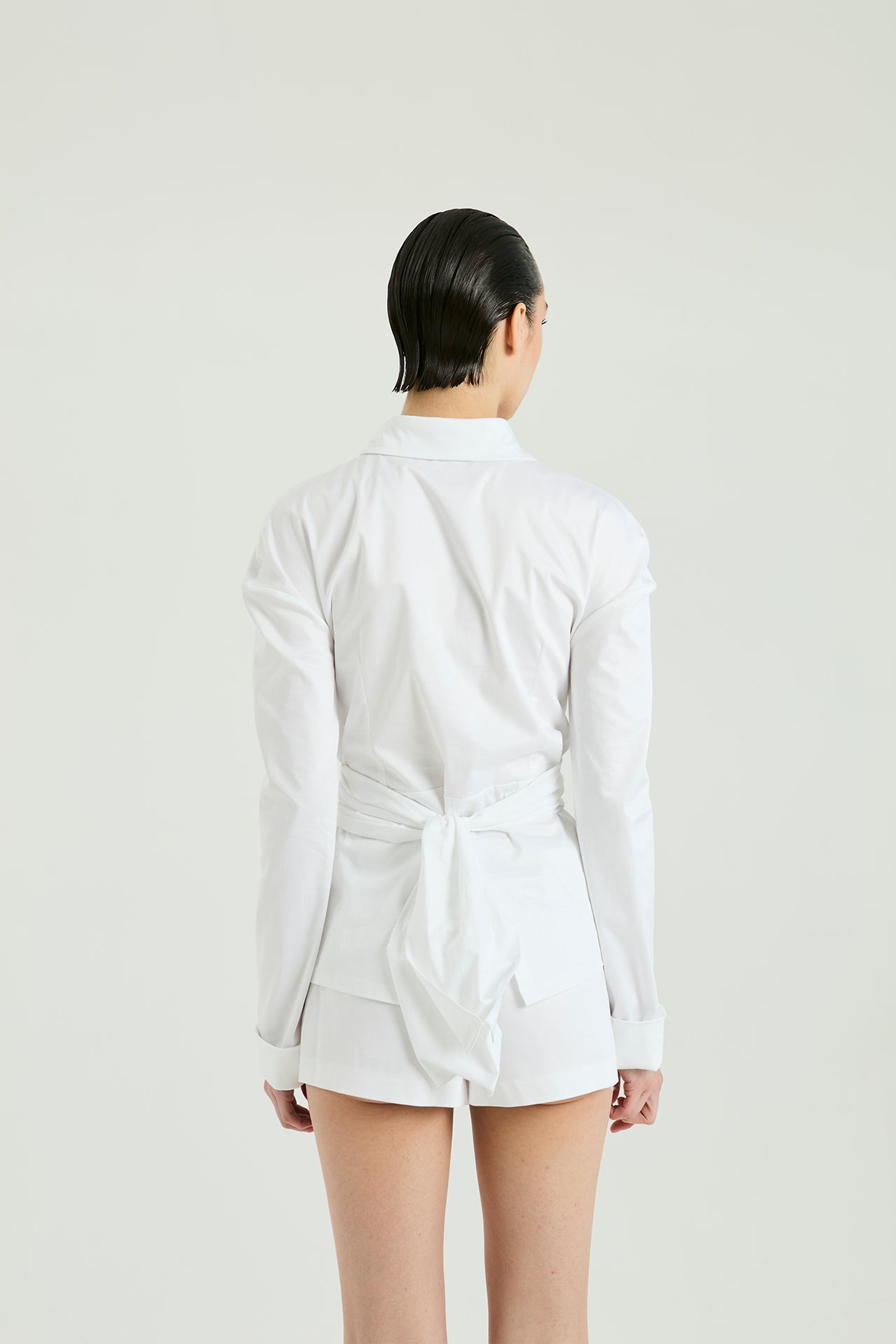 Shorts la cotone - Bianco