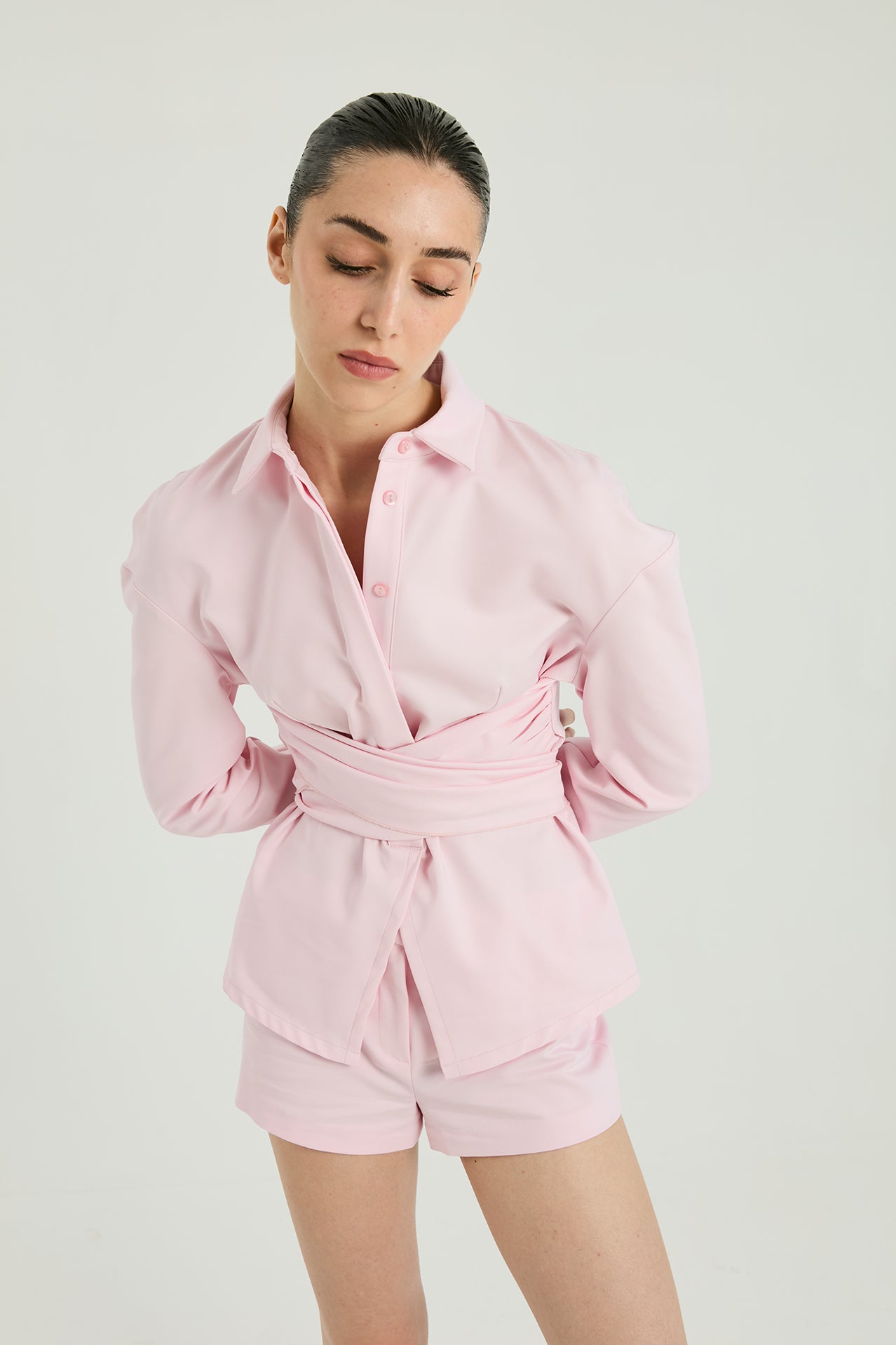 Shorts la cotone - Rosa