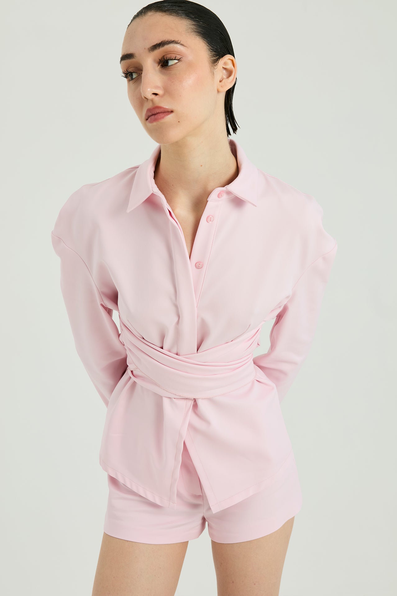 Shorts la cotone - Rosa