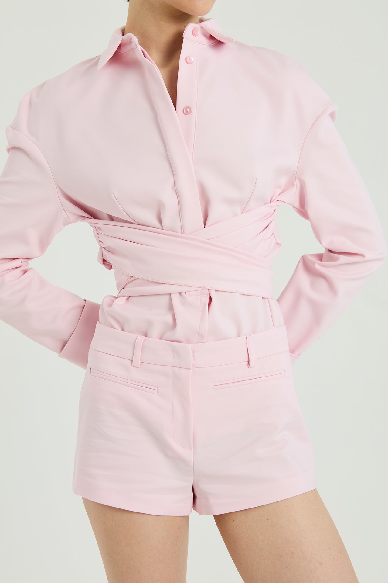 Shorts la cotone - Rosa