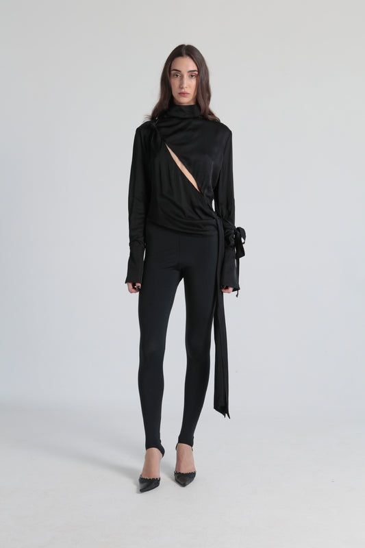 Blusa Bonsoir - Nero