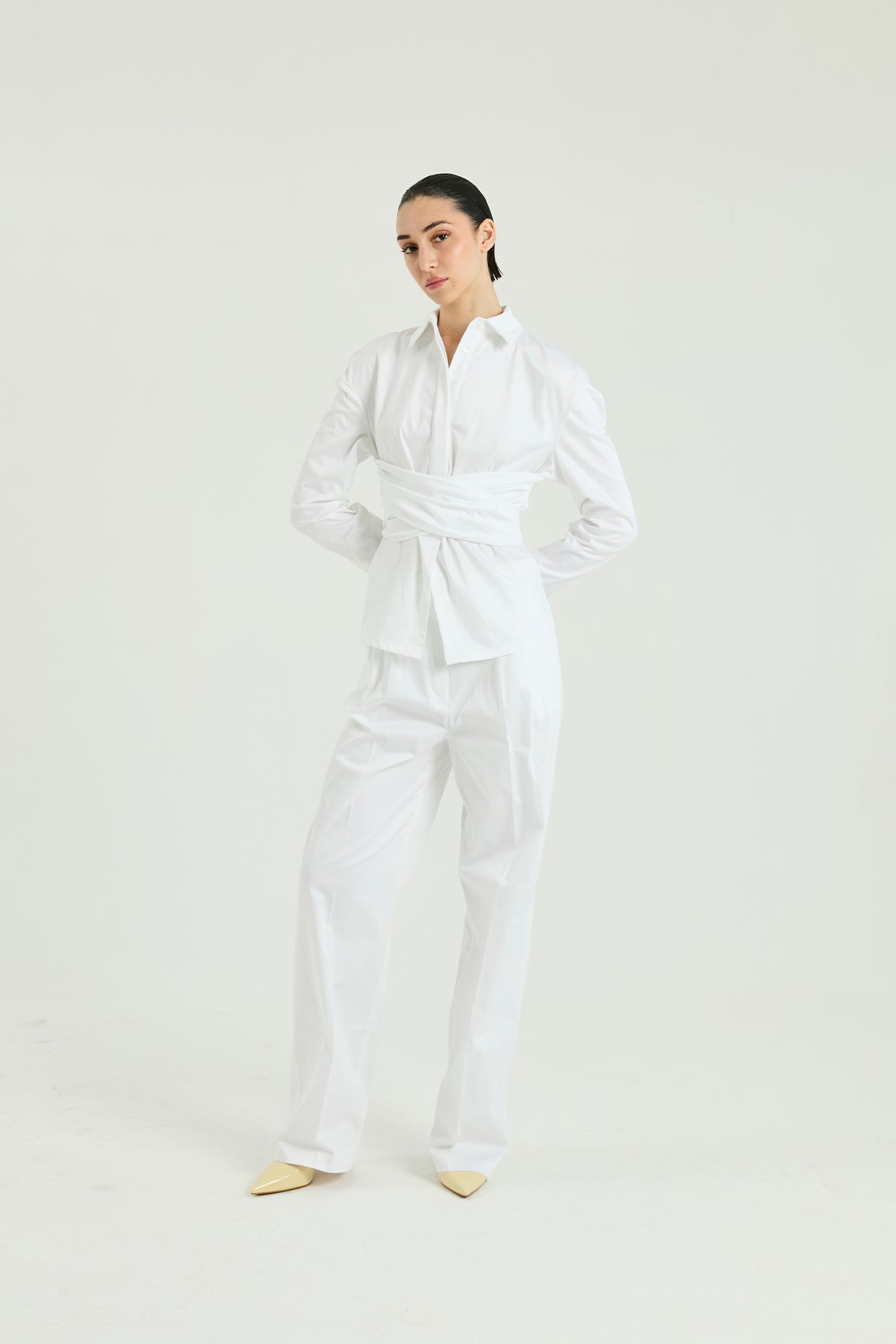 Pantalone la cotone - Bianco