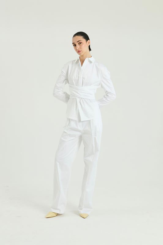 Pantalone la cotone - Bianco