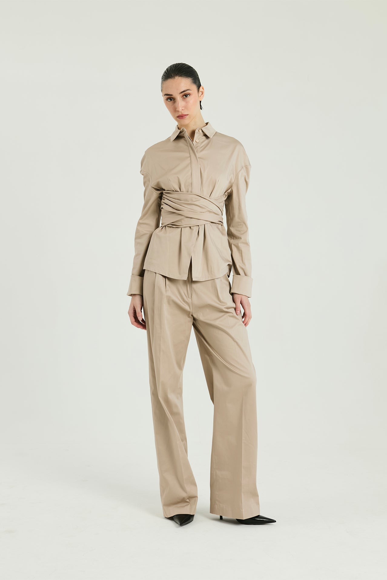 Camicia l'abbraccio - Sabbia