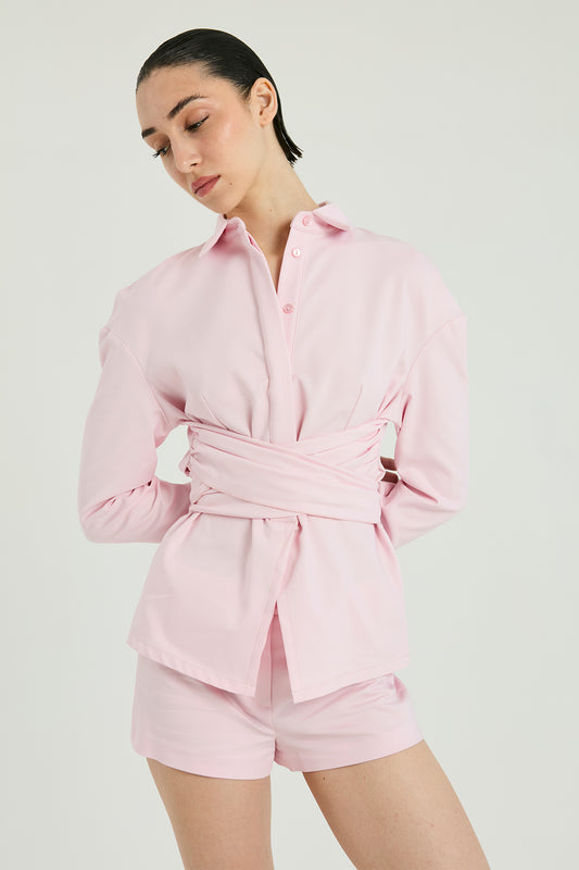 Shorts la cotone - Rosa