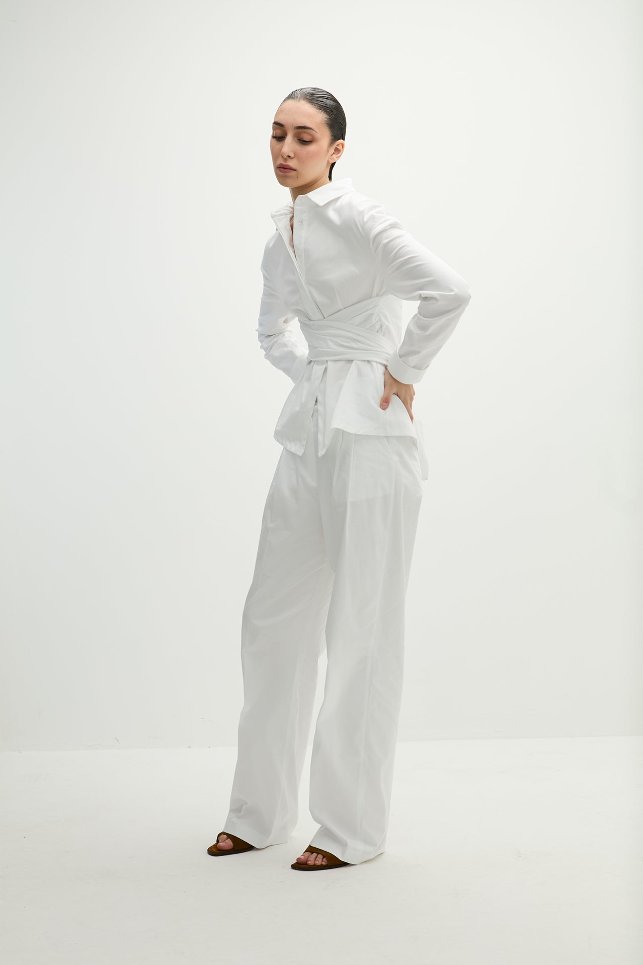 Pantalone la cotone - Bianco